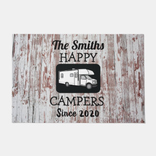 Tapete Porta Camper Classe C com Fundo Barnwood