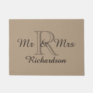 Tapete PORTA CHIQUE MAT_ " Sr. & Sra." _NAME/MONOGRAM