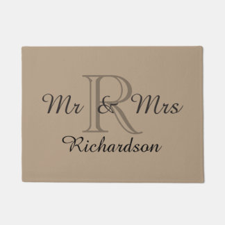Tapete PORTA CHIQUE MAT_ " Sr. & Sra." _NAME/MONOGRAM