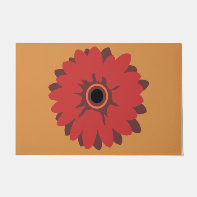 Tapete Porta da Flor Vermelha, Presente de Aquecimento Do (Frente)