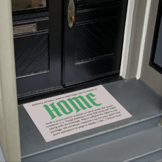 Tapete Porta de Ajuda do Driver de Entrega Shopaholic