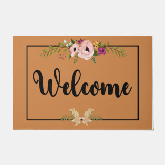 Tapete Porta de boas-vindas com Impressão floral, Decoraç