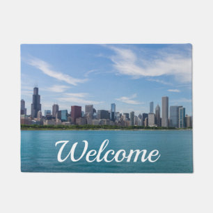 Tapete Porta de Boas-vindas do Chicago Day Cityscape