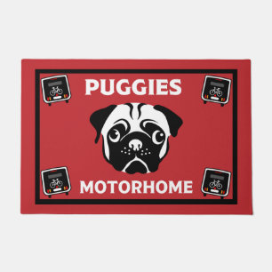 Tapete Porta de Camping Pug Motorhome