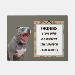Tapete Porta de Entryway de Ordens Pitbull