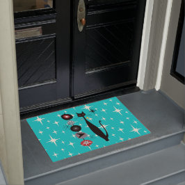 Tapete Porta de Gato Legal Moderno com Meio século Atômic