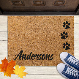 Tapete Porta de Impressão da Pata - Porta Personalizada -
