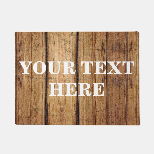 Tapete Porta de madeira de bambu personalizada (Frente)