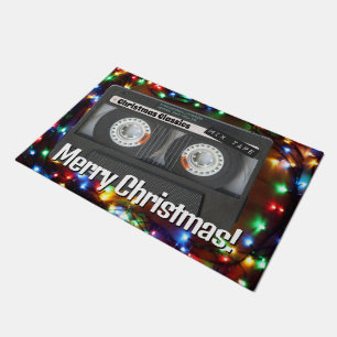 Tapete Porta de Natal de Fita Cassete Personalizável