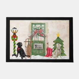 Tapete Porta de Natal do Labrador Retriever