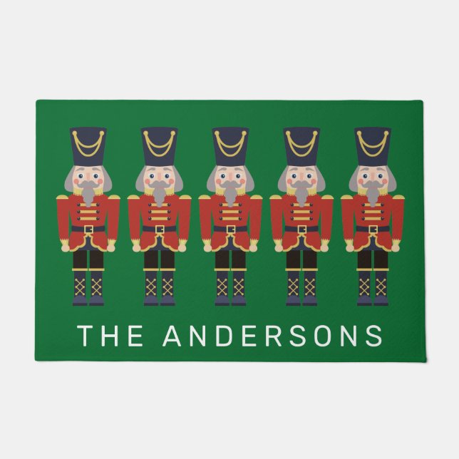 Tapete Porta de Nozes Nozes de Natal Vermelho (Frente)