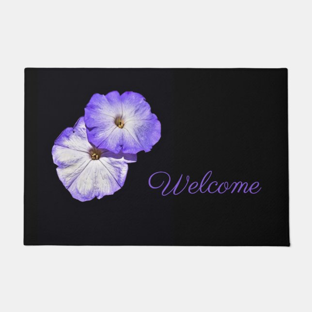 Tapete Porta de Petunias Roxo (Frente)