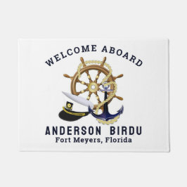 Tapete Porta do Anchor do Nome do Barco de Boas-Vindas