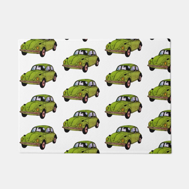 Tapete Porta do Carro Hippie Verde (Frente)