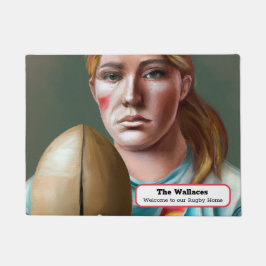 Tapete Porta do Entusiasta de Rugby Personalizada