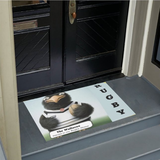 Tapete Porta do Entusiasta de Rugby Personalizada (Criador carregado)