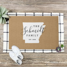 Porta do Estado do Monograma da Família Arkansas