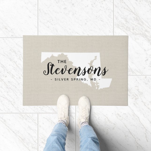 Tapete Porta do Estado do Monograma da Família Maryland (Interior)