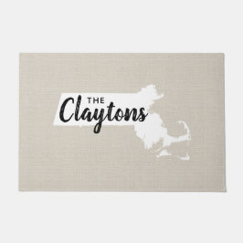 Tapete Porta do Estado do Monograma da Família Massachuse