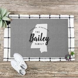 Tapete Porta do Estado do Monograma da Família Mississipp