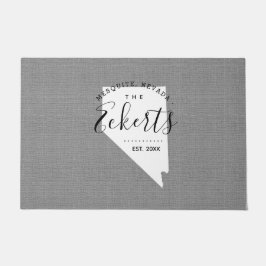 Tapete Porta do Estado do Monograma da Família Nevada