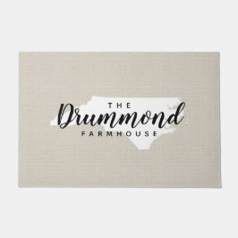 Tapete Porta do Estado do Monograma da Família Norte Caro