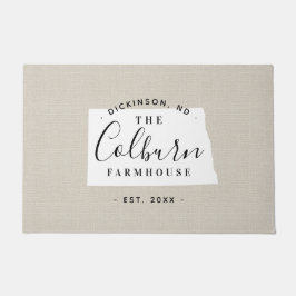 Tapete Porta do Estado do Monograma da Família North Dako