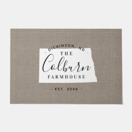 Tapete Porta do Estado do Monograma da Família North Dako