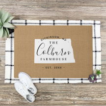 Porta do Estado do Monograma da Família North Dako