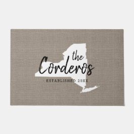 Tapete Porta do Estado do Monograma da Família Nova York