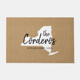 Tapete Porta do Estado do Monograma da Família Nova York