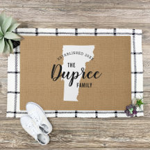 Porta do Estado do Monograma da Família Vermont