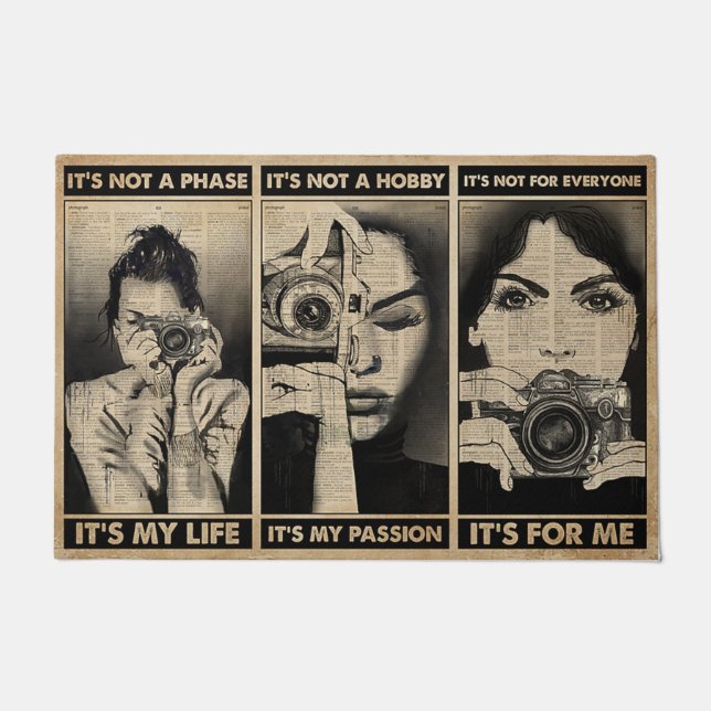 Tapete Porta Do Fotógrafo, Vintage Vibes Mat (Frente)