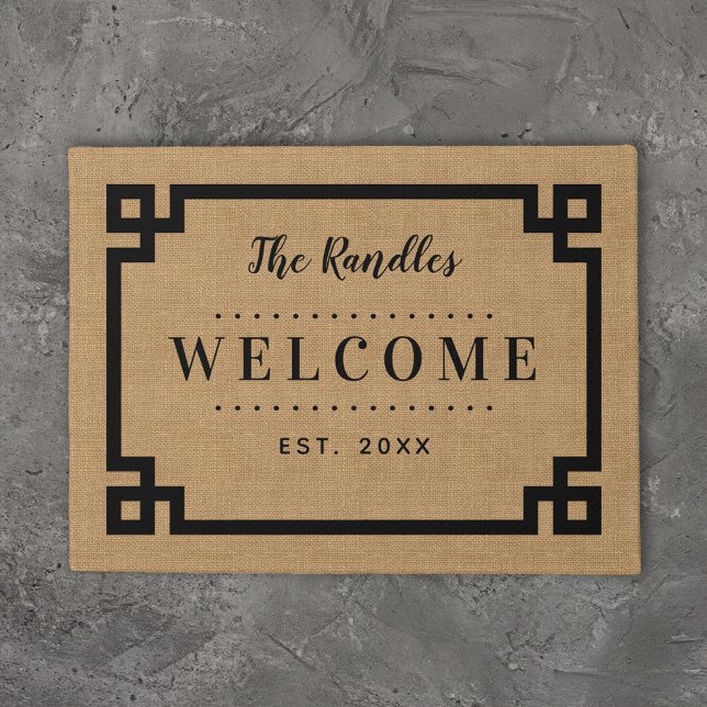 Tapete Porta do Monograma da Família-Chave Grega (Criador carregado)