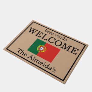 Tapete Porta do Nome da Família de Sinalizador Portuguê