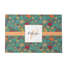 Porta do Nome da Família Foliage do outono