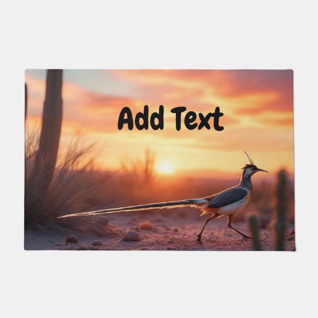 Tapete Porta do Roadrunner do Deserto Sudoeste arizona (Frente)