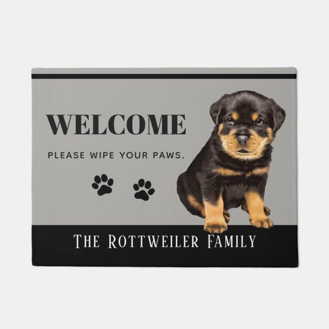 Tapete Porta do Rottweiler (Frente)