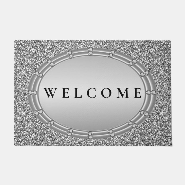 Tapete Porta do Silver Glitter (Frente)