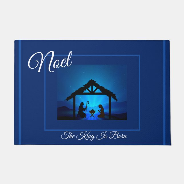 Tapete Porta Feriada - Noel Manger Scene Doormat (Frente)