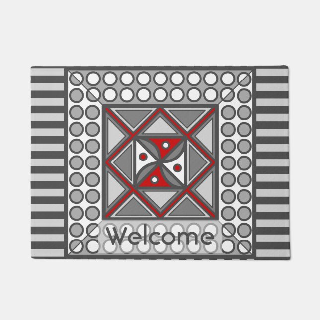 Tapete Porta Geométrica Alternativa (Frente)