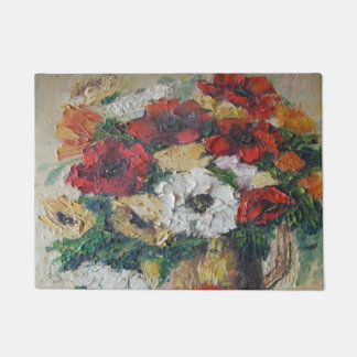 Tapete Porta Mat Ann Hayes Pintura Flor Mix Delight