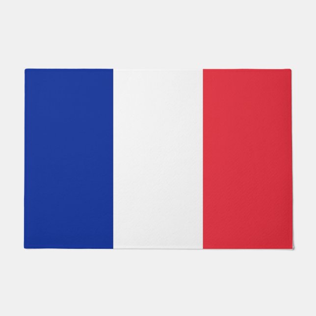 Tapete Porta Mat com Bandeira da França (Frente)