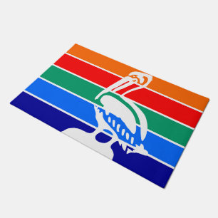 Tapete Porta Mat com Bandeira de Ruas. Petersburgo