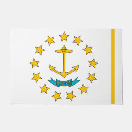 Tapete Porta Mat com Bandeira do Estado de Rhode Island,
