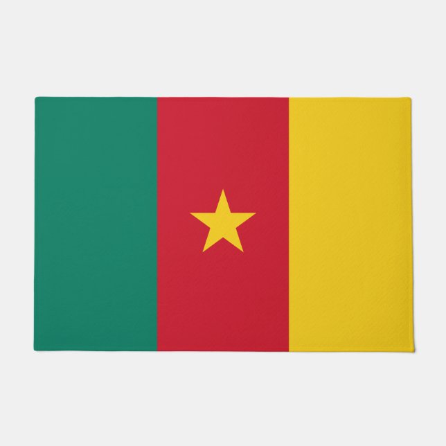 Tapete Porta Mat com Bandeira dos Camarões (Frente)