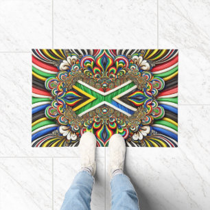 Tapete Porta Mat com design de cores sul-africanas