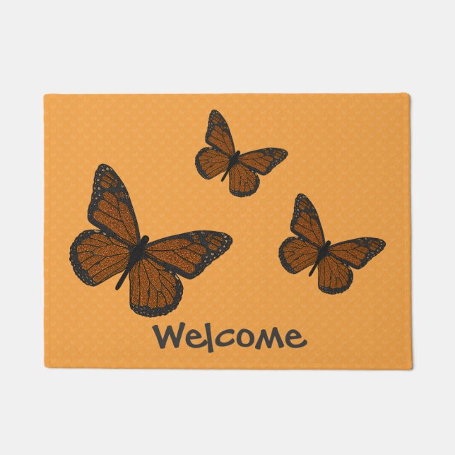 Tapete Porta Monarch Doodled (Frente)