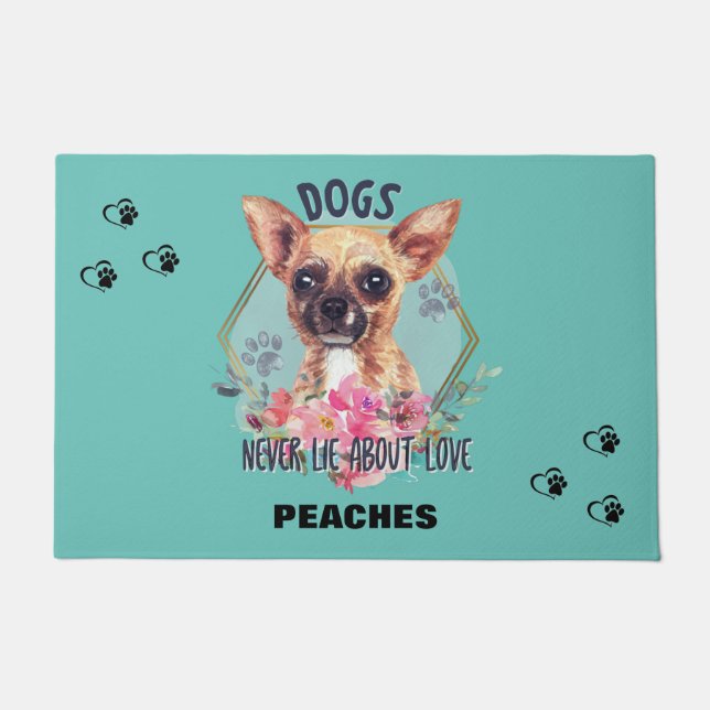 TAPETE PORTA PERSONALIZADA "CHIHUAHUA" (Frente)