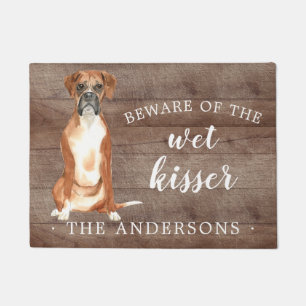 Tapete Porta Personalizada do Cachorro-Boxer